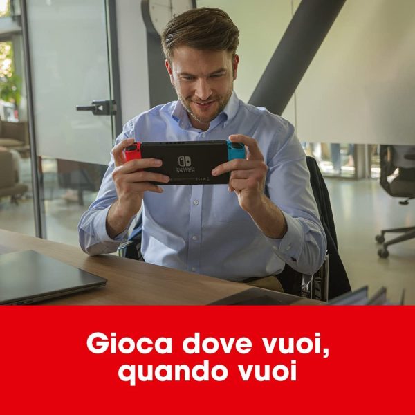 Nintendo Switch con Joy-Con Rosso Neon e Blu Neon [Ed. 2022]