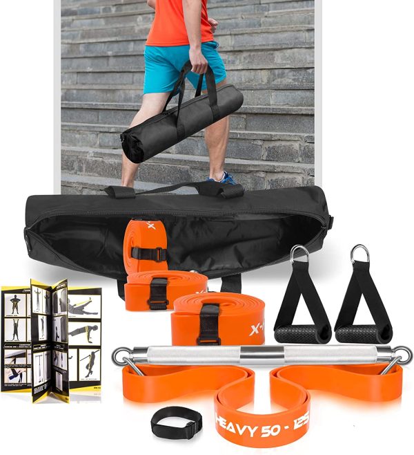 Barra per esercizi DASKING - Band Bar Set con 4 fasce di resistenza