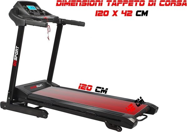 Tapis Roulant Elettrico Pieghevole GOVITA  - 16 Km/h e Inclinazione Automatica