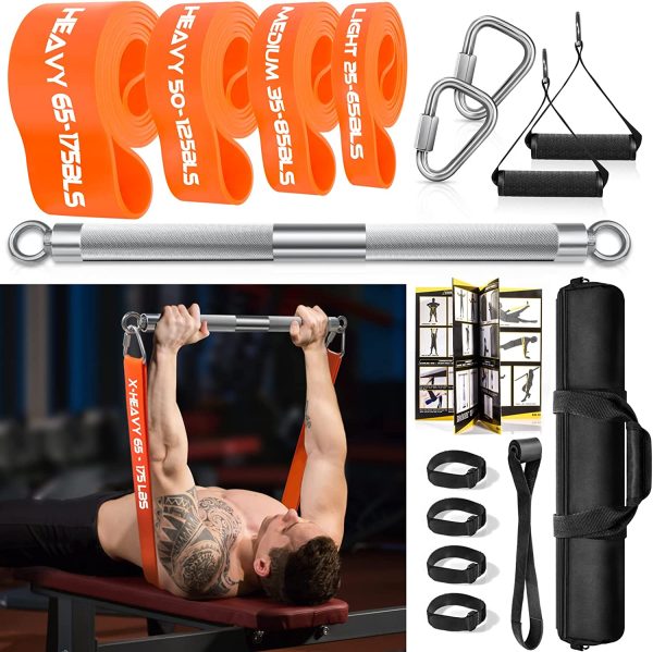 Barra per esercizi DASKING - Band Bar Set con 4 fasce di resistenza