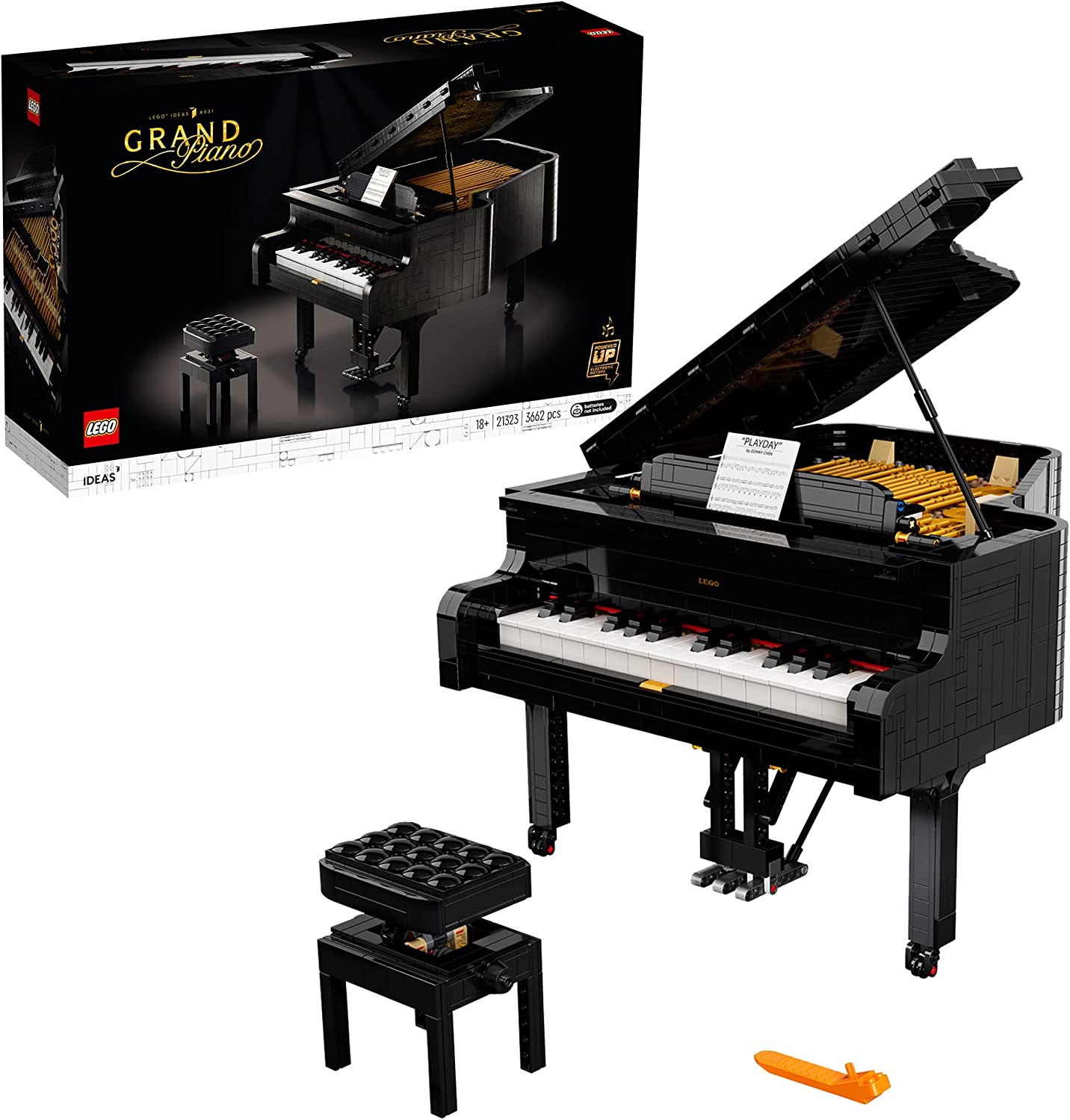 71MazPH-MNL._AC_SL1500_ LEGO 21323 Ideas Pianoforte a Coda - Modellino da Costruire per Adulti Funzionante