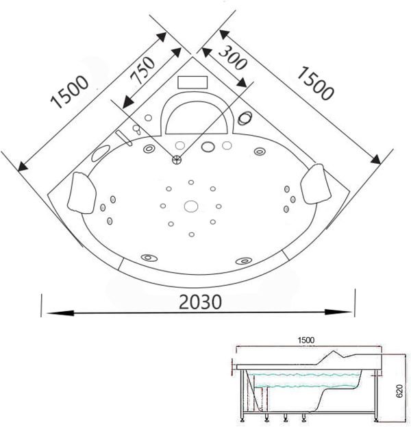 61McRN-v4gL._AC_SL1400_-1 VASCA da BAGNO IDROMASSAGGIO Athena - CROMOTERAPIA con DOPPIA POMPA