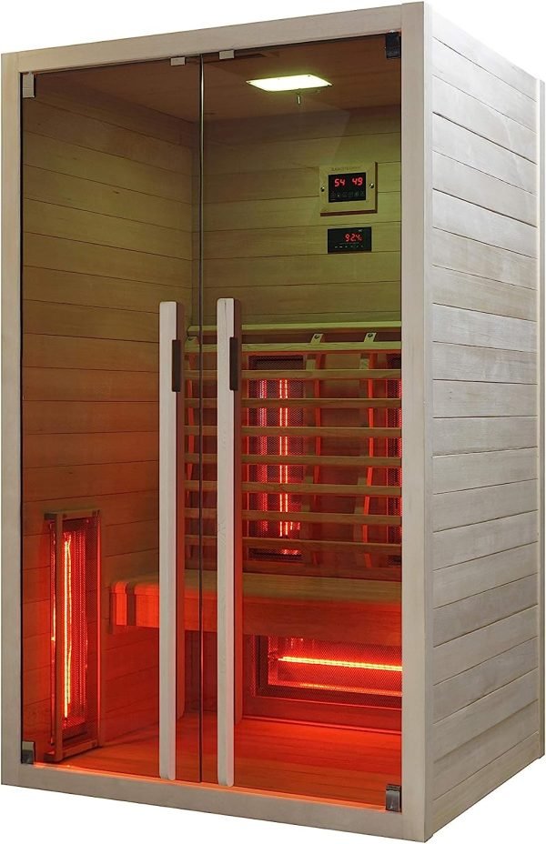 Cabina sauna a infrarossi per 2 persone RUBY - cromoterapia