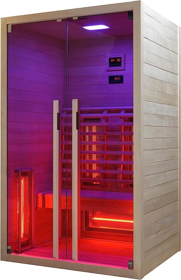 Cabina sauna a infrarossi per 2 persone RUBY - cromoterapia