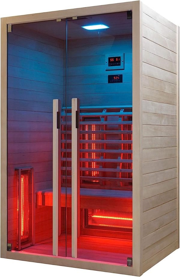 Cabina sauna a infrarossi per 2 persone RUBY - cromoterapia