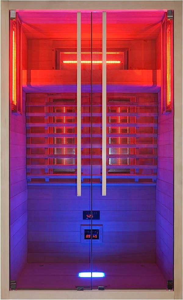Cabina sauna a infrarossi per 2 persone RUBY - cromoterapia