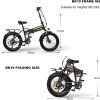 Bici Elettrica pieghevole HITWAY 20" x 4.0 - con Batteria Rimovibile