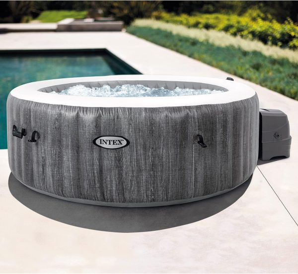 Vasca idromassaggio rotonda gonfiabile Intex PureSpa Greywood Deluxe - 215,9 x 63,5 cm