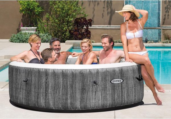 Vasca idromassaggio rotonda gonfiabile Intex PureSpa Greywood Deluxe - 215,9 x 63,5 cm