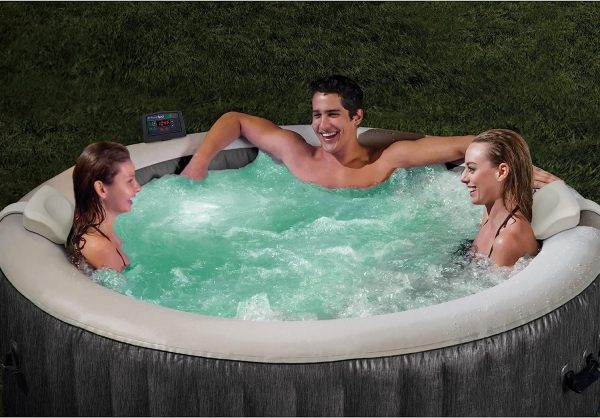 Vasca idromassaggio rotonda gonfiabile Intex PureSpa Greywood Deluxe - 215,9 x 63,5 cm
