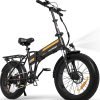 Bici Elettrica pieghevole HITWAY 20" x 4.0 - con Batteria Rimovibile