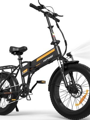 Bici Elettrica pieghevole HITWAY 20" x 4.0 - con Batteria Rimovibile