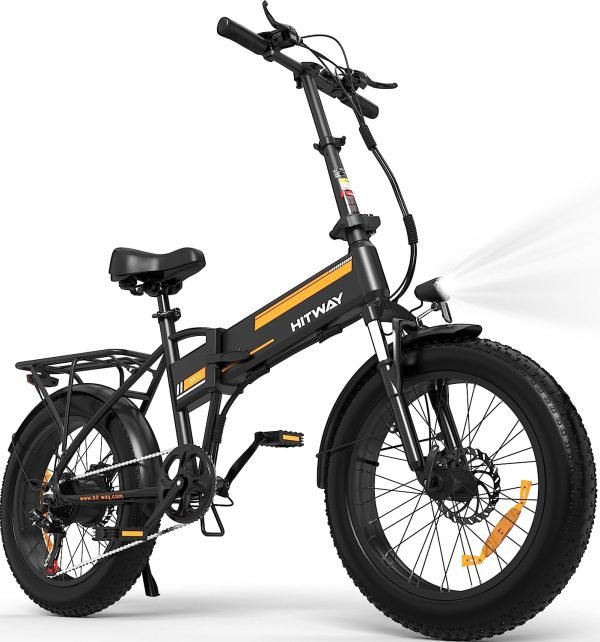 Bici Elettrica pieghevole HITWAY 20" x 4.0 - con Batteria Rimovibile