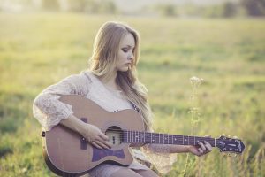country, guitar, girl