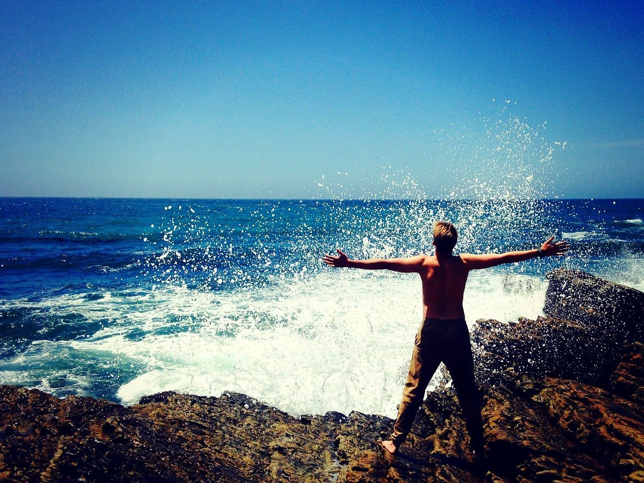 sea, nature, man