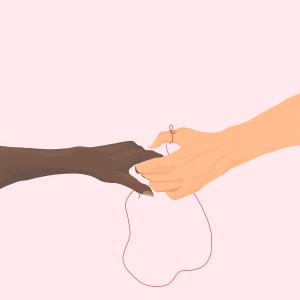 hands, hold, red thread
