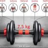 Manubri Pesi in ghisa POWRX  da 15kg, 20kg e 30kg - Impugnatura Antiscivolo