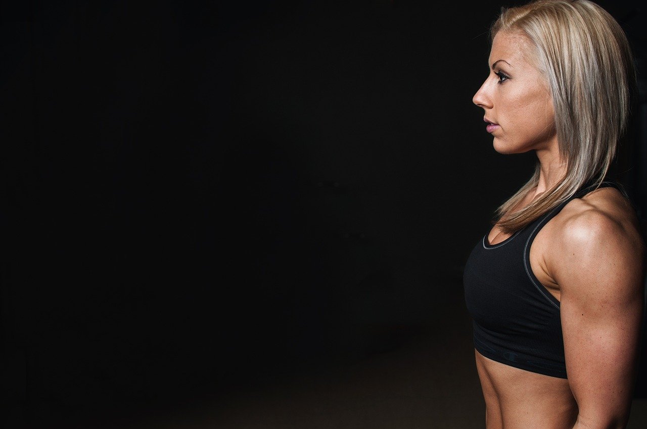 training, side face, muscles