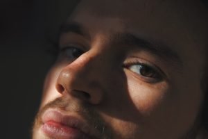 persons face in close up
