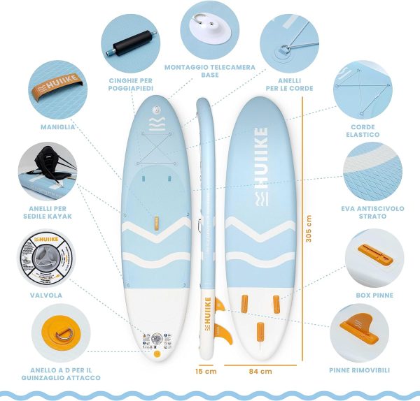 Tavola Paddle Surf Gonfiabile con Accessori Premium - HUIIKE