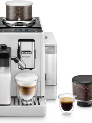 Macchina da Caffè Automatica De'Longhi Rivelia Perfetto EXAM440.55.W - Chicchi Macinati al Momento