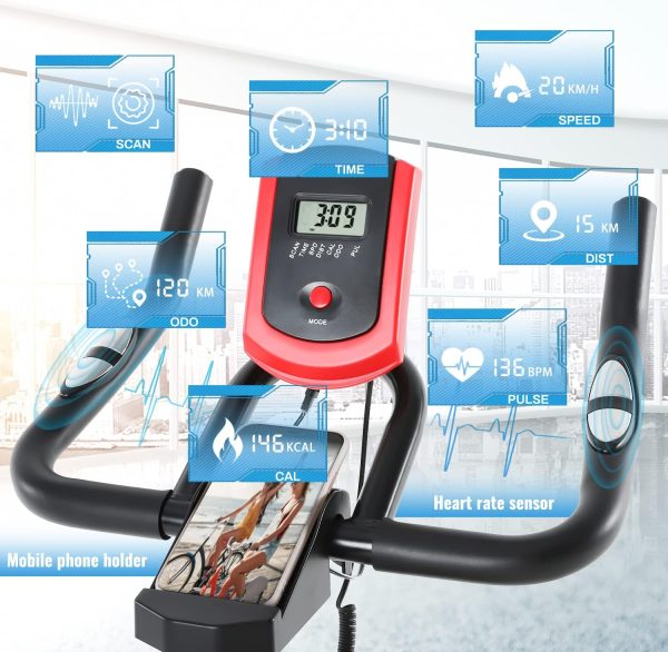 Bicicletta Cyclette Indoor ISE - con Volano 13 KG & Resistenza Regolabile