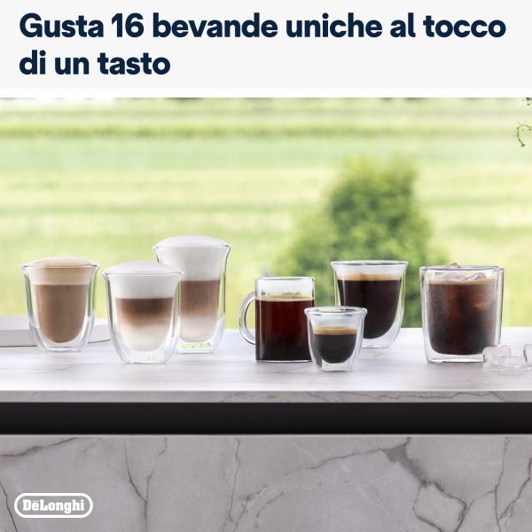 Macchina da Caffè Automatica De'Longhi Rivelia Perfetto EXAM440.55.W - Chicchi Macinati al Momento