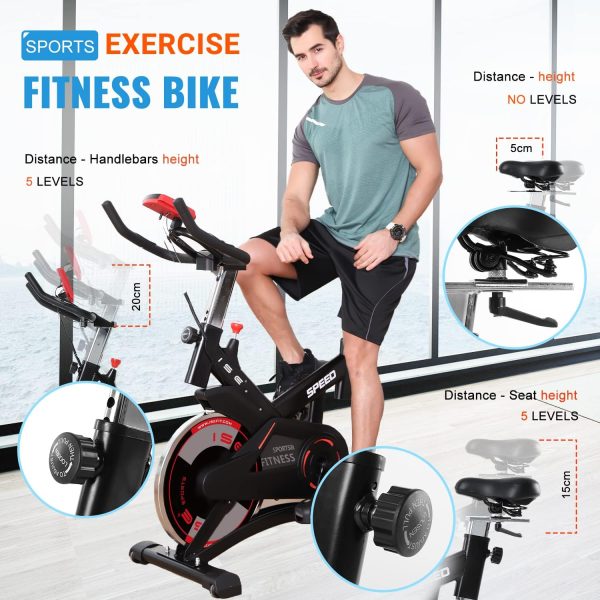 Bicicletta Cyclette Indoor ISE - con Volano 13 KG & Resistenza Regolabile