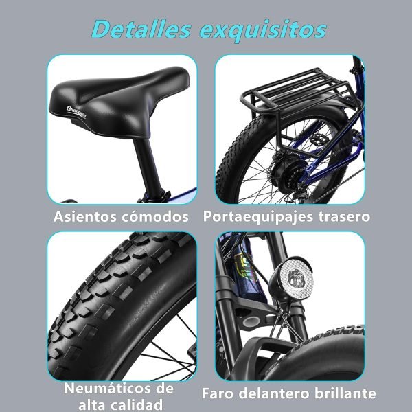 Bicicletta Elettrica a Pedalata Assistita Shengmilo - 26 Pollici e cambio a 7 Velocità