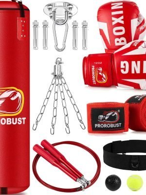 81WIUu7xrBL._AC_SL1500_ Sacco da boxe per adulti Prorobust - 1,2 m in poliuretano pesante con guanti da 340 g