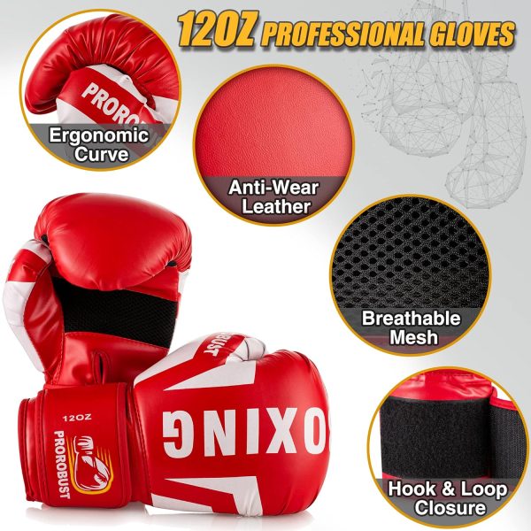 81cLMg1IDyL._AC_SL1500_ Sacco da boxe per adulti Prorobust - 1,2 m in poliuretano pesante con guanti da 340 g