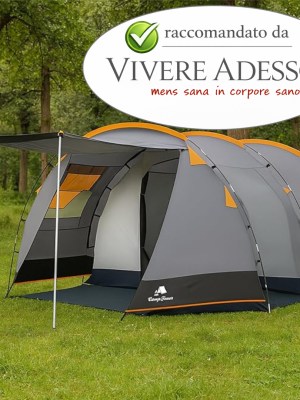 immagine prodotto amazon (4) Tenda Tunnel per 4 persone CampFeuer Super+ - familiare con 2 ingressi