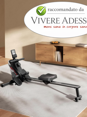 immagine prodotto amazon (5) Vogatore Pieghevole per Casa ISE - Sistema Magnetico con 8 Livelli di Resistenza
