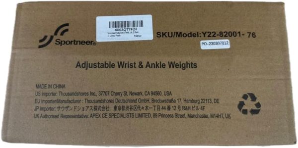 Set di Pesi Regolabili per Caviglie e Polsi Sportneer - da 0,45 kg a 3,15 kg