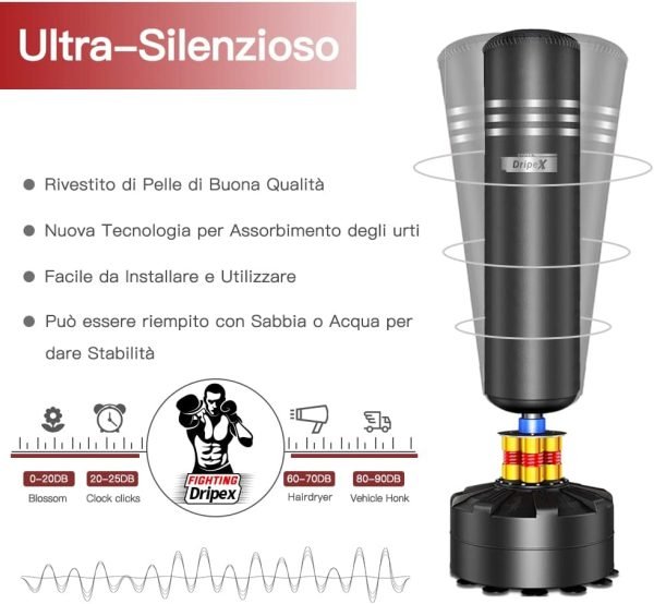 POWRX Punching Ball | Altezza regolabile 110 – 160 cm