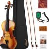 Violino Set per principianti Eastar - Legno Massiccio con accessori