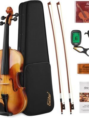 Violino Set per principianti Eastar - Legno Massiccio con accessori