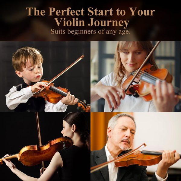 Violino Set per principianti Eastar - Legno Massiccio con accessori