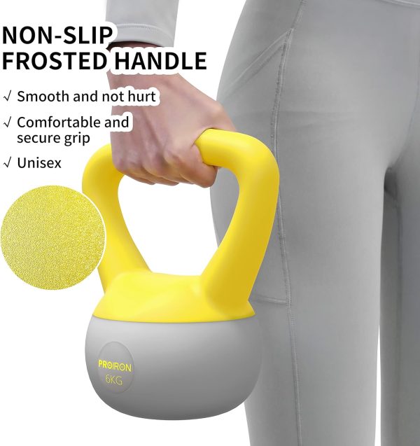 81AFelryW0L._AC_SL1500_-1 Kettlebell Morbido da 2 a 10 kg PROIRON - con Impugnatura Antiscivolo