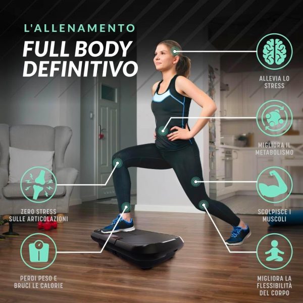 616QGkhggbL._AC_SL1000_ Pedana Vibrante Ultra Slim Bluefin Fitness - Tecnologia innovativa con 5 programmi + 180 livelli di allenamento