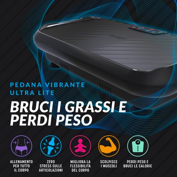 61HM8DVO9HL._AC_SL1000_ Pedana Vibrante Ultra Slim Bluefin Fitness - Tecnologia innovativa con 5 programmi + 180 livelli di allenamento