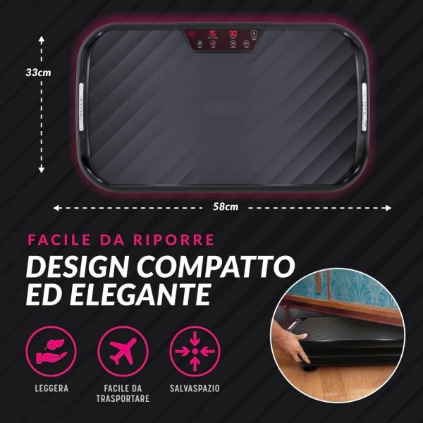 61PzcmphVsL._AC_SL1000_ Pedana Vibrante Ultra Slim Bluefin Fitness - Tecnologia innovativa con 5 programmi + 180 livelli di allenamento