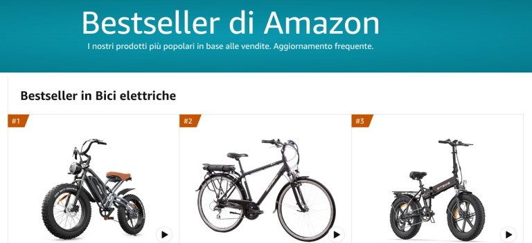 bestseller bici elettriche