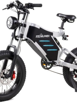 Bicicletta elettrica potente RZOGUWEX - con Batteria a Ioni di Litio Staccabile a 48V 25Ah
