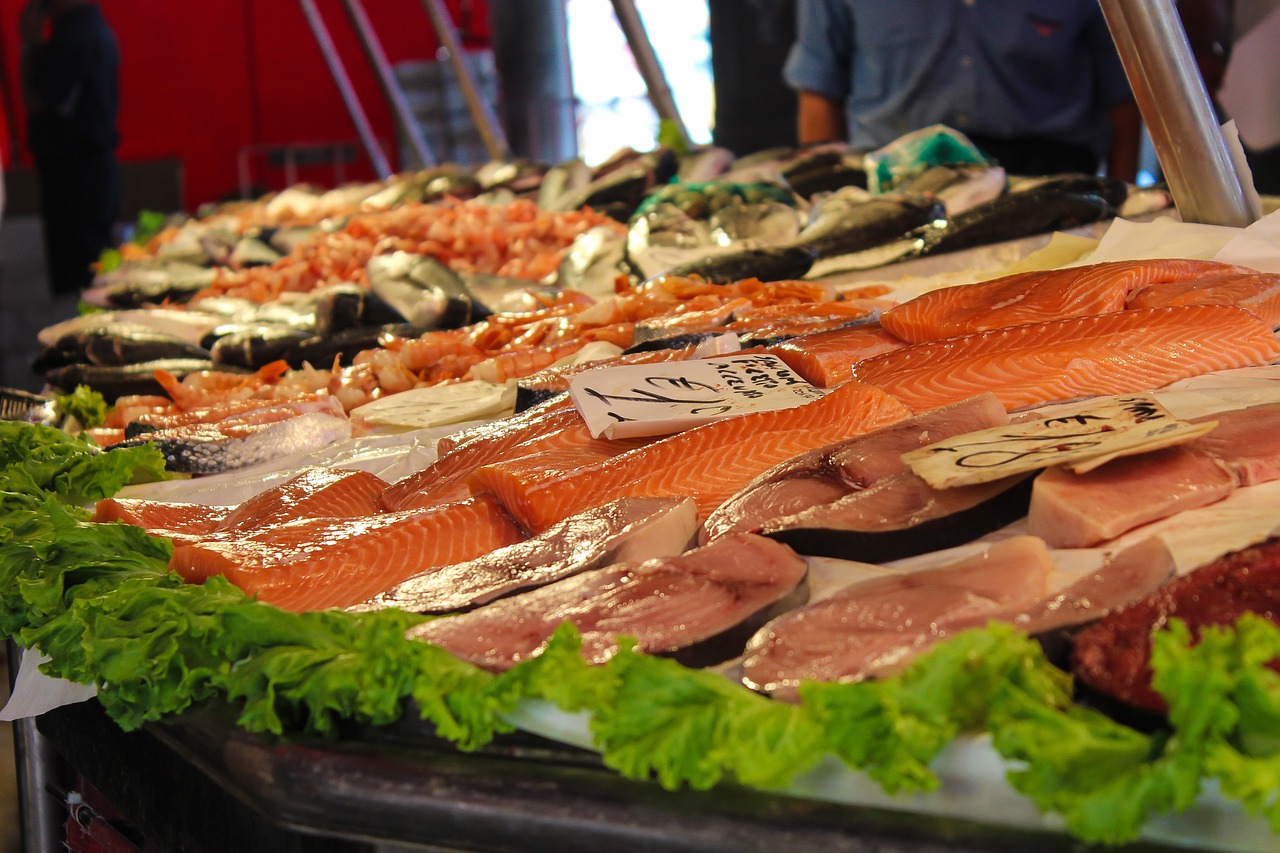 market, fish, fish market