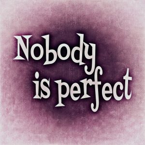 nobody is perfect, saying, perfect