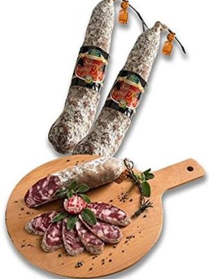 salame siciliano nebrodi Salame Siciliano di suino nero dei Monti Nebrodi - 450gr sottovuoto