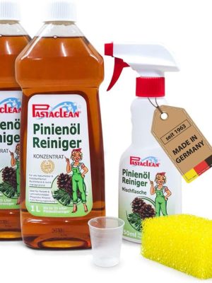 Detergente concentrato naturale all'olio di pino Pastaclean® - 2 confezioni da 1 litro + 1 flacone di miscelazione