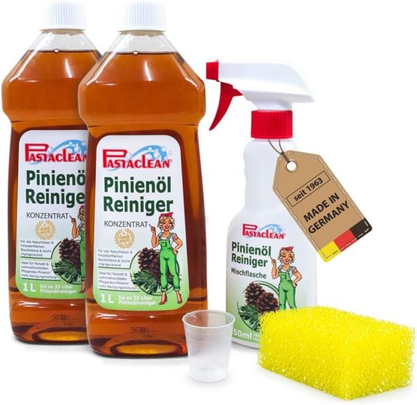 Detergente concentrato naturale all'olio di pino Pastaclean® - 2 confezioni da 1 litro + 1 flacone di miscelazione