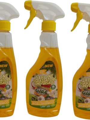 Sgrassatore universale biodegradabile Alga Bio - ipoallergenico e naturale in 3 confezioni da 500ml
